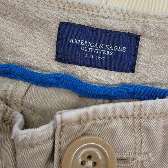 American Eagle Outfitters 100% Cotton Bleach Dye Low Waist Flare Pants - Size 6 - Picture 10 of 10